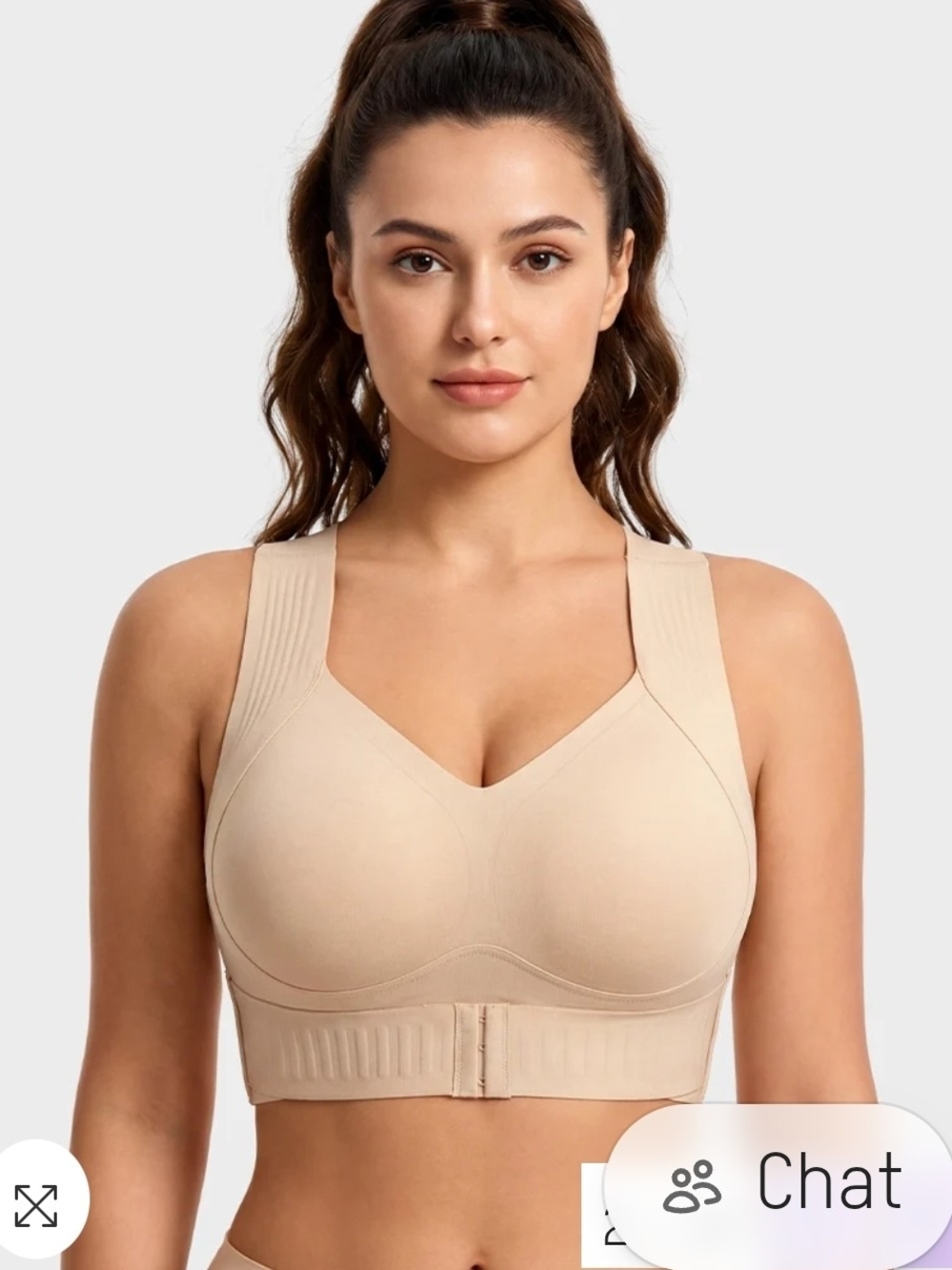 NWT SheCurve Posture Support Bra- Large